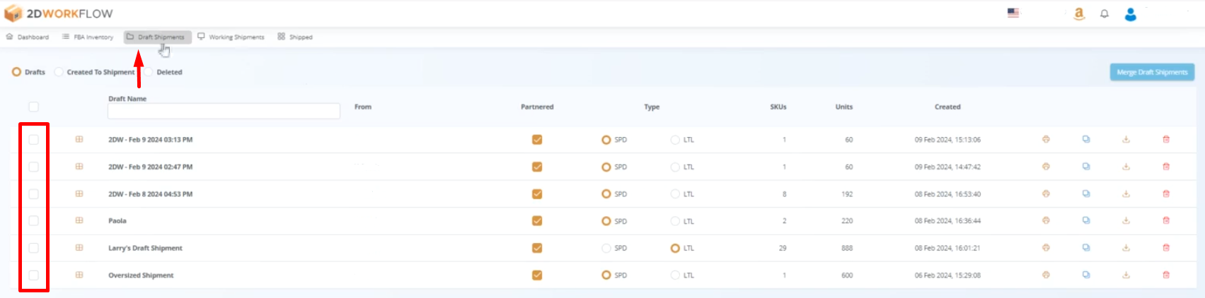 Draft Shipments Page Select Shipments.png